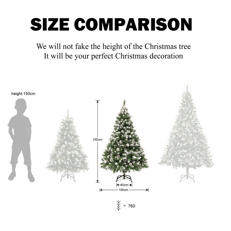 Lighted Artificial Christmas Tree, 5'