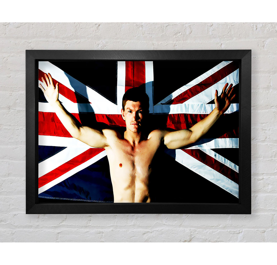 Ricky Hatton Britische Flagge - Druck