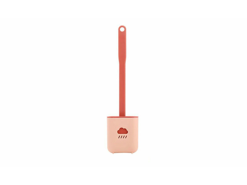 Seigle Free-Standing Toilet Brush, Pink/Cream