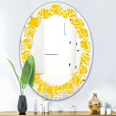Miroir mural Leaves Butterflies