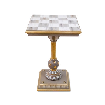Courtly Brass & Ceramic Accent Table