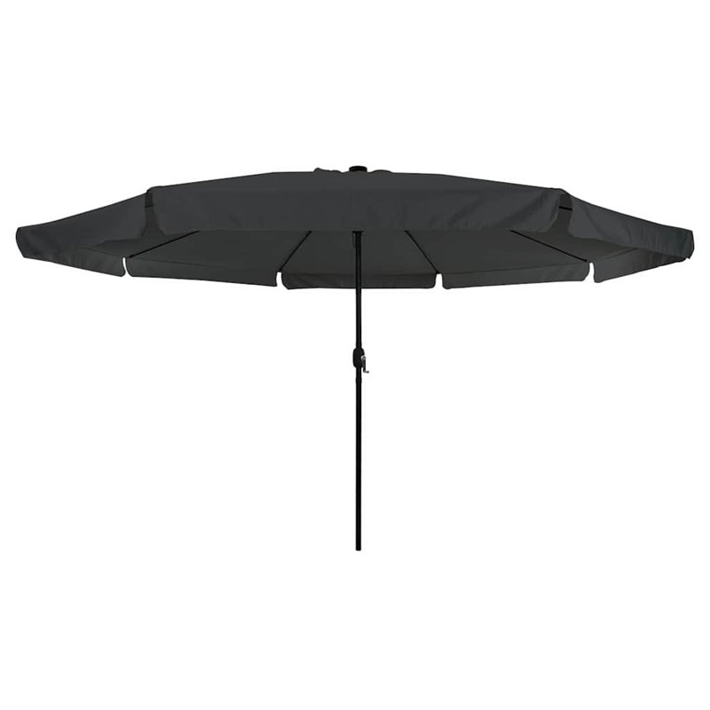 Garden Parasol with LED Strip Lights Polyester Outdoor Shade Summer, Anthracite