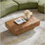 Table basse rectangulaire en placage de bois Burl-1196494378