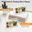 Acrylic Magnetic Picture Frame,Double Sided,Picture Frames Acrylic Photo Scalloped Frames Freestanding.(Clear/3 Pack)