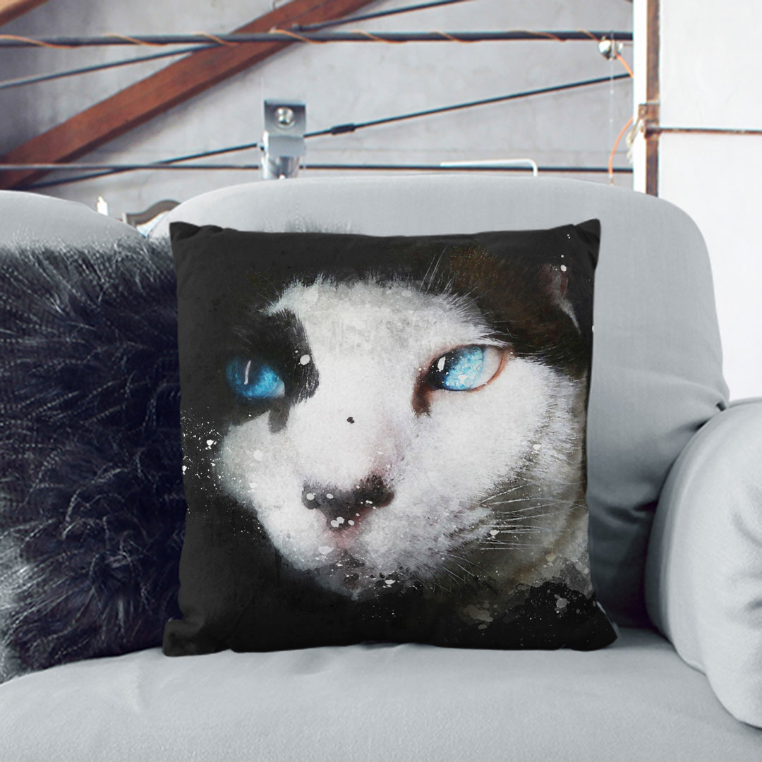 Portrait of a Cat Vol.10 Paint Splash Scatter Cushion