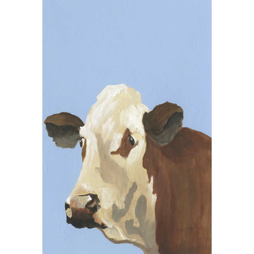 Leinwandbild Cow-don Bleu I von Regina Moore