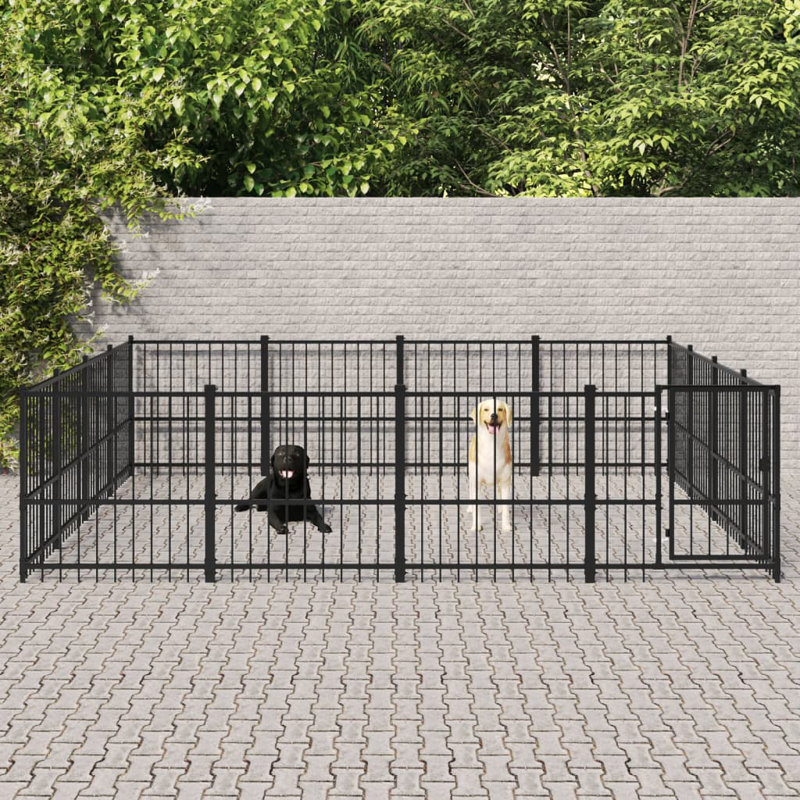 Trent 100cm H Metal Yard Kennel With Door