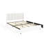 Lit grand contemporain avec rangement à 4 compartiments en métal et base en métal avec compartiment transitionnel Boucle