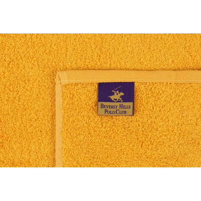 Ensemble de 2 serviettes de bain 100% coton, Moutarde foncé