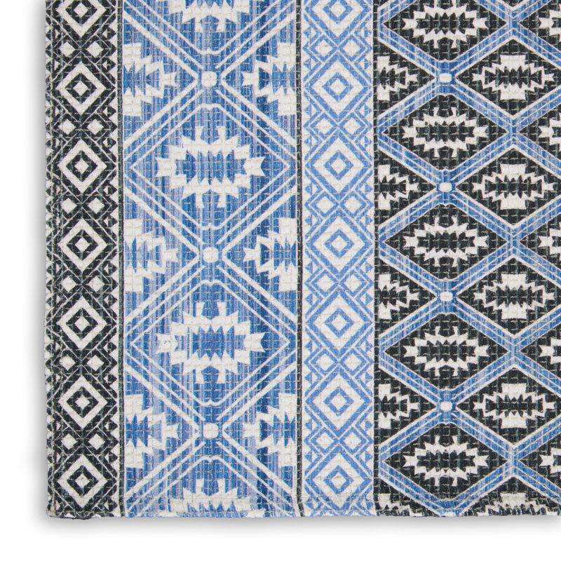 Tapis de cuisine, bleu