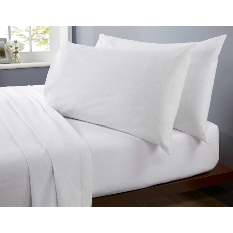 Nilajah Microfiber Machine Woven Sheet Set, Double (4'6), White