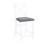Ensemble de table de salle à manger 5 pièces à hauteur de comptoir avec 4 chaises, ensemble de table de salle à manger en bois classique pour 4 personnes, ensemble de table de salle à manger moderne et simple pour 4 personnes pour petite place, cuisine, salle à manger, gris et blanc
