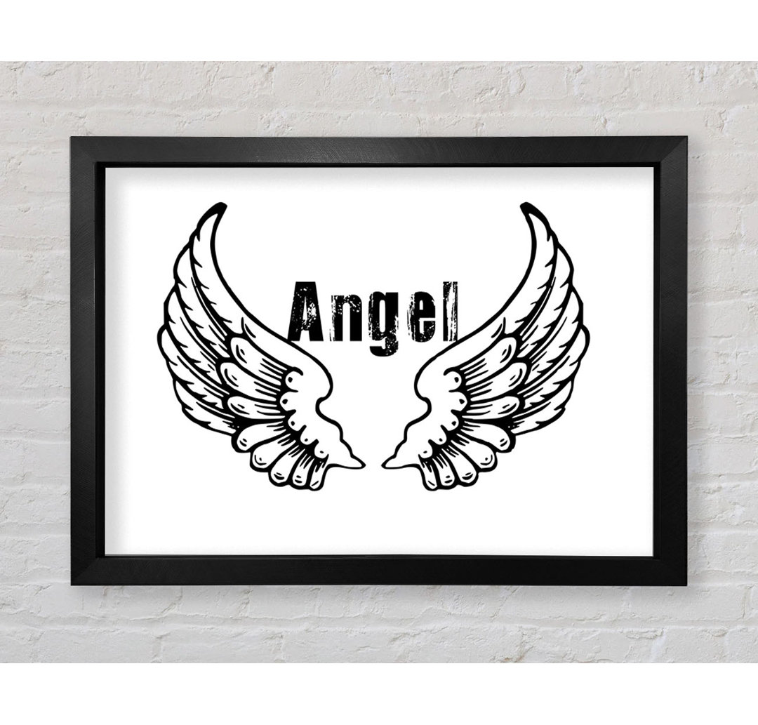 Angel Wings 2 Weiß - Einzelner Bilderrahmen Kunstdrucke