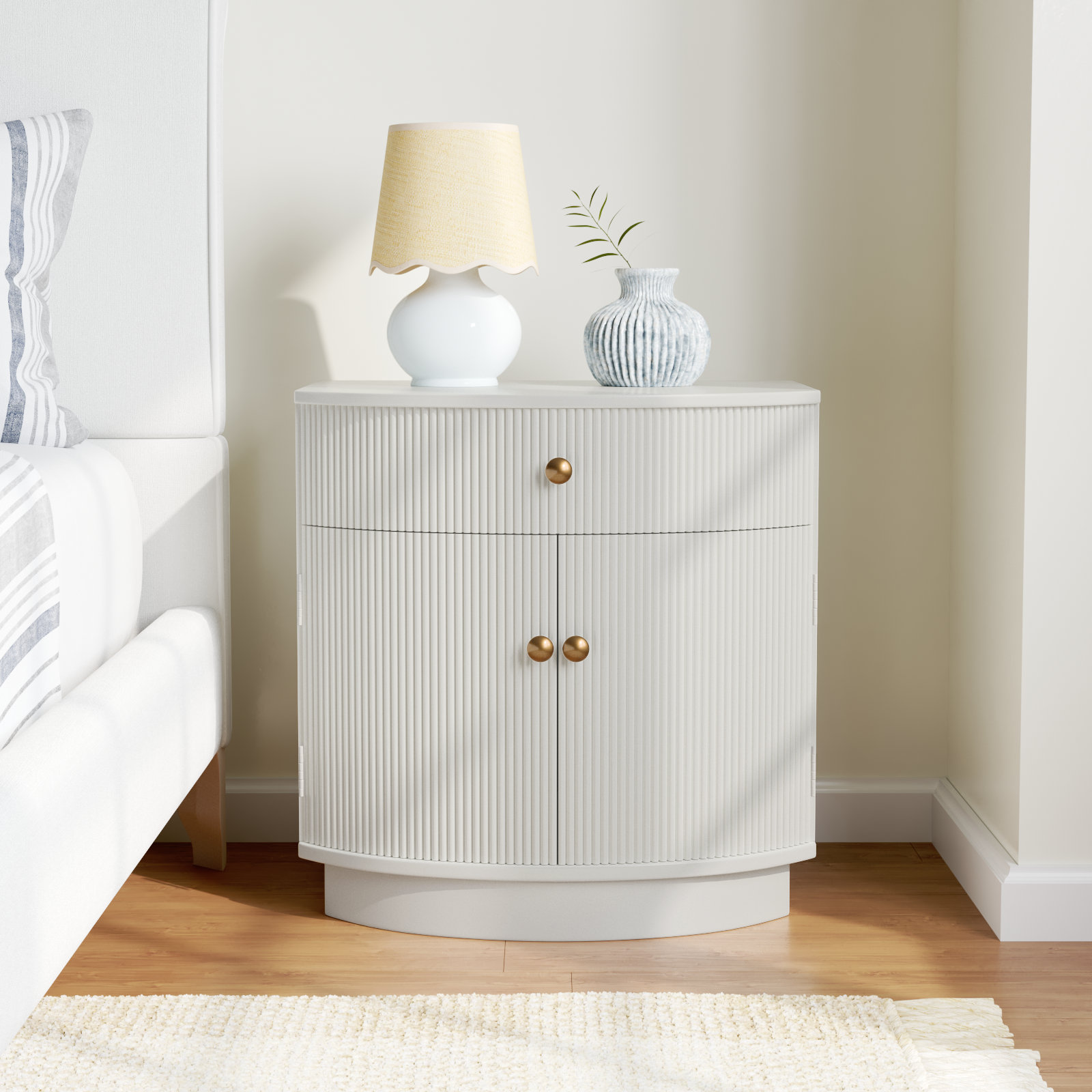 Erinn 1 - Drawer Nightstand, White