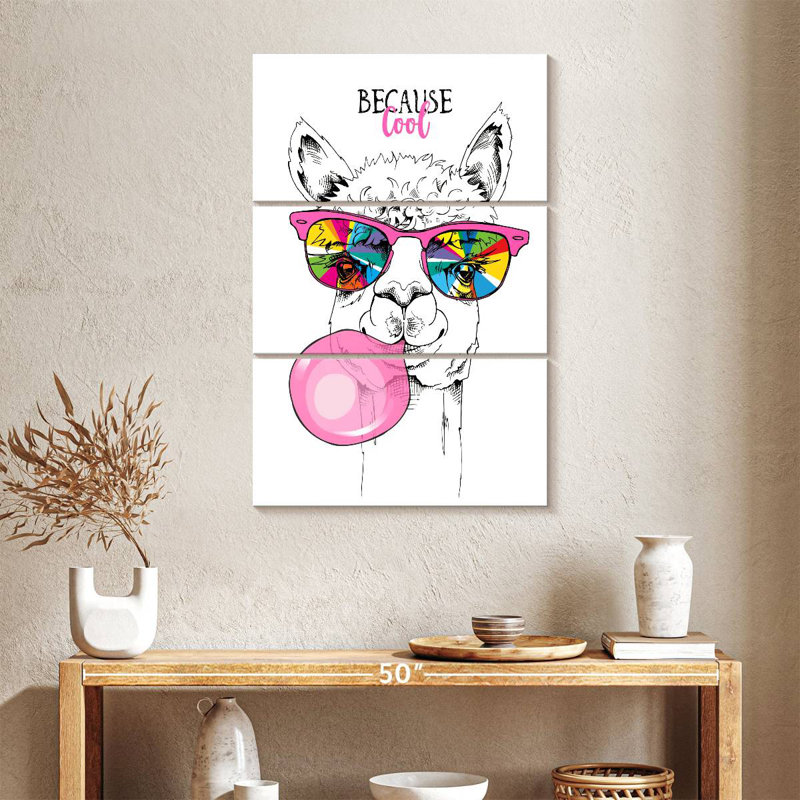 Brampt Cool Llama, 38" H x 24" W