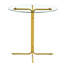 Table ronde haute en verre, table ronde de 36 pouces, plateau en verre trempé, support robuste à quatre colonnes plaqué chrome doré, convient aux tables rondes transparentes dans les petits espaces, les cuisines-130445908