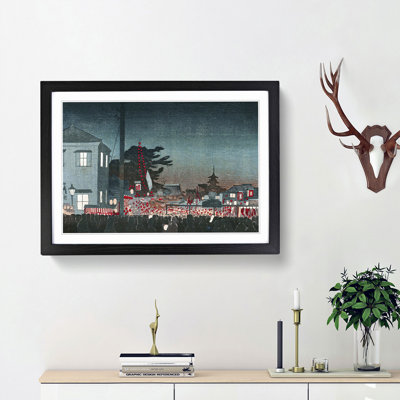 Night Festival by Kobayashi Kiyochika - Framed Print