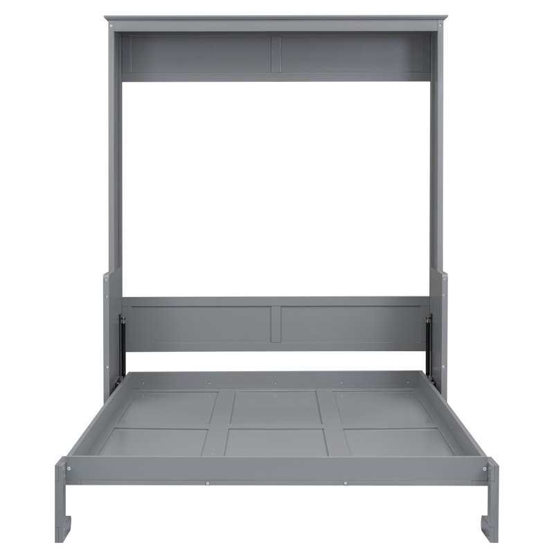 Grand lit escamotable avec tablette, Gris