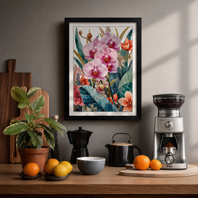 Orchid Study Botanical - Framed Print
