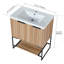 Meuble-lavabo autoportant de 30 po avec lavabo en résine, 30 po x 18 po (W99981923)