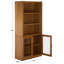Bibliothèque à porte en verre Jollie l 36 po x P 16,5 po x H 78 po