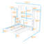 Lit escamotable avec armoire intégrée et tablettes de rangement-1035354545-1035354548