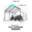 Metal Carport 13× 16 FT, Heavy Duty Carport Reinforced Frame and Steel Roof, All-Weather Shelter for Pickups, Boats, Cars, and Tractors