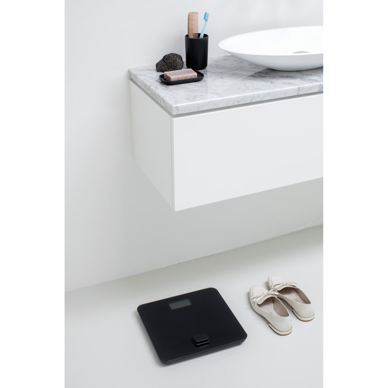 Brabantia Renew Battery Free Bathroom Scale, Dark Grey