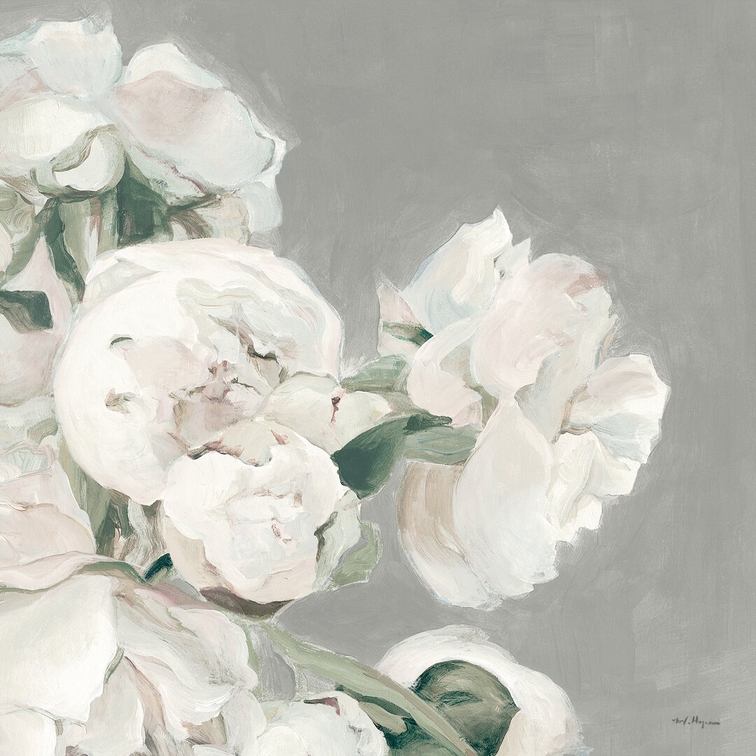 Leinwandbild Peonies on Grey II von Marilyn Hageman