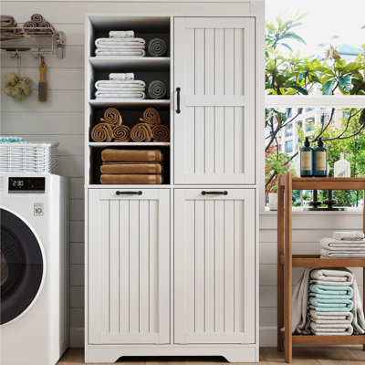 Armoire à linge de 63 po de hauteur avec 2 paniers inclinables