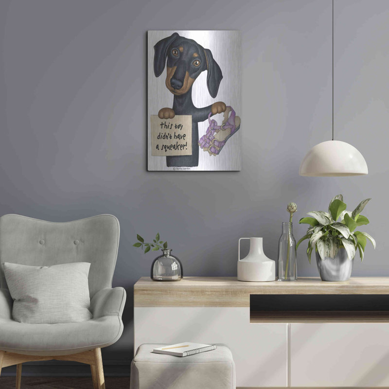 «Squeaky Black Dachshund» par Danny Gordon, H 24 po x l 16 po