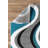 Glory RugsModernArea Rug TurquoiseGreySwirls,ContemporaryDiningAccent,SevillaCollection-1498497410