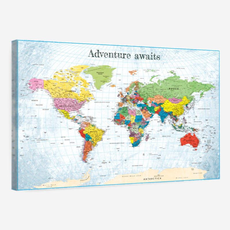 «Adventure Awaits III», punaise du monde Amrico, H 16 po x l 24 po