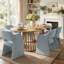 Ensemble de table de salle à manger pour 6 personnes avec table ovale extensible et 6 chaises rembourrées en tissu-1911486563