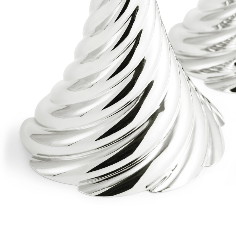 Twist Candleholders, Silver