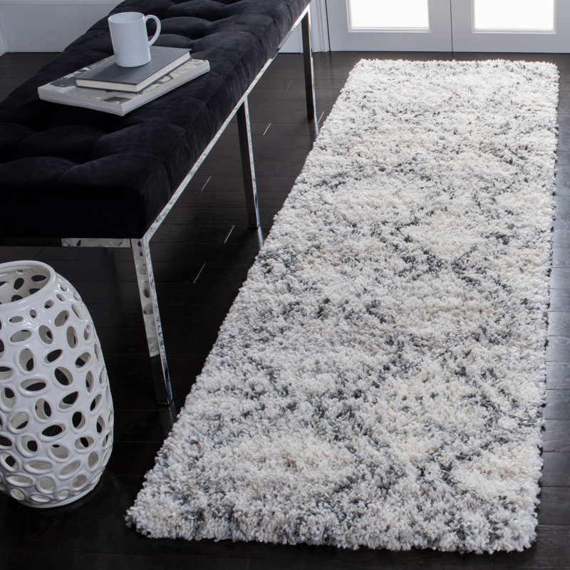Tapis de couleur unie à poils longs Alessandrino 800 Performance, Tapis de couloir 2 pi 3 po x 10 pi