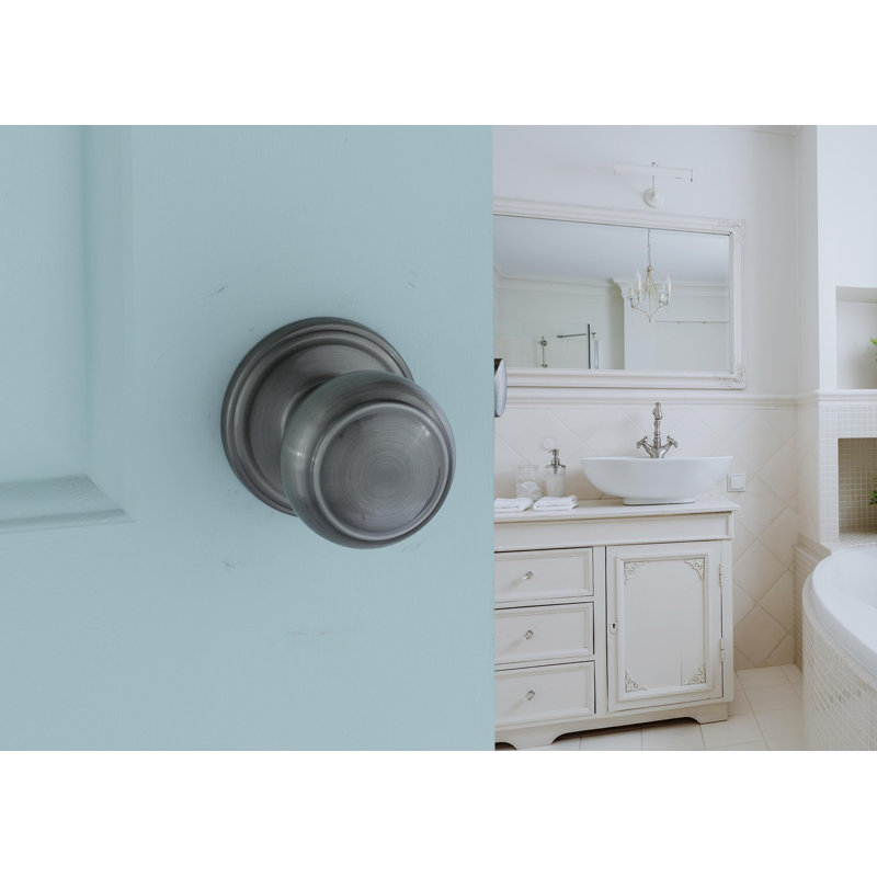 Faux bouton de porte Colonial, Nickel antique
