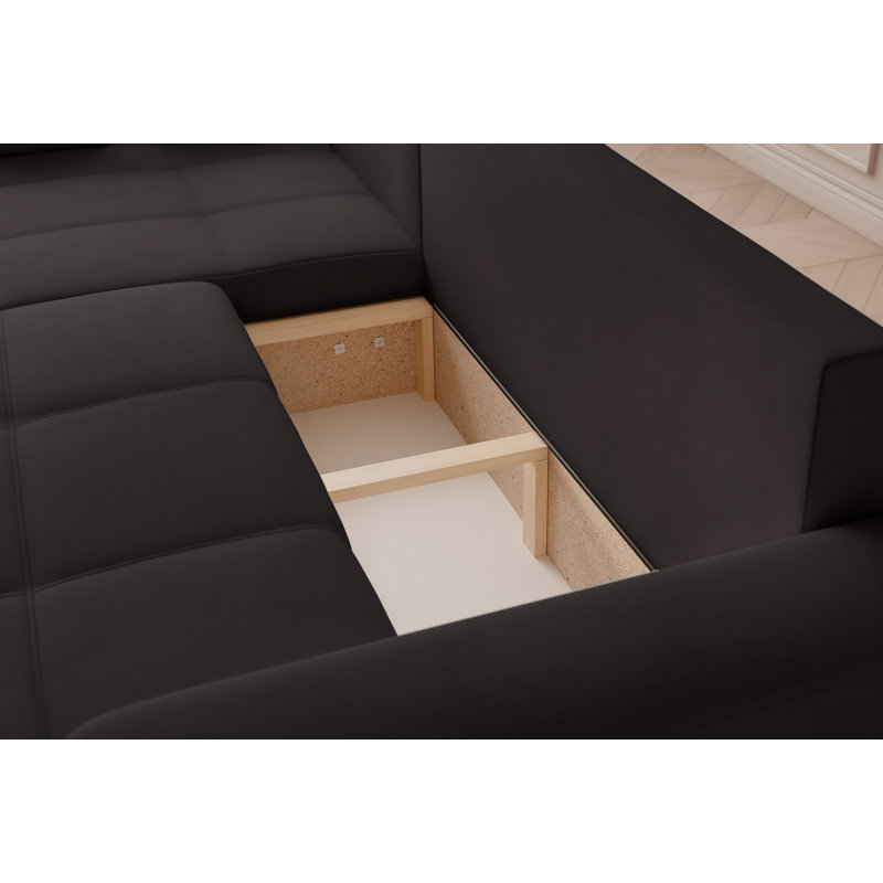 4 Seater Sofa Bed, Black