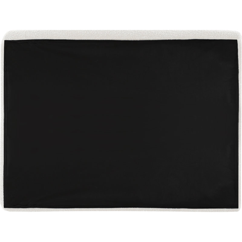 Rigby Upholstered Platform Bed, King, Black Boucle Fabric