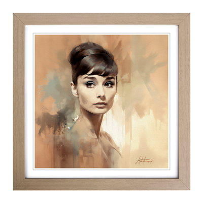 Audrey Hepburn Conceptual Art - Framed Print
