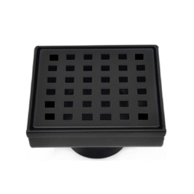 Shower Complements Grid Shower Drain - Floor Mount - 4" Stainless Steel/Brushed Stainless Steel