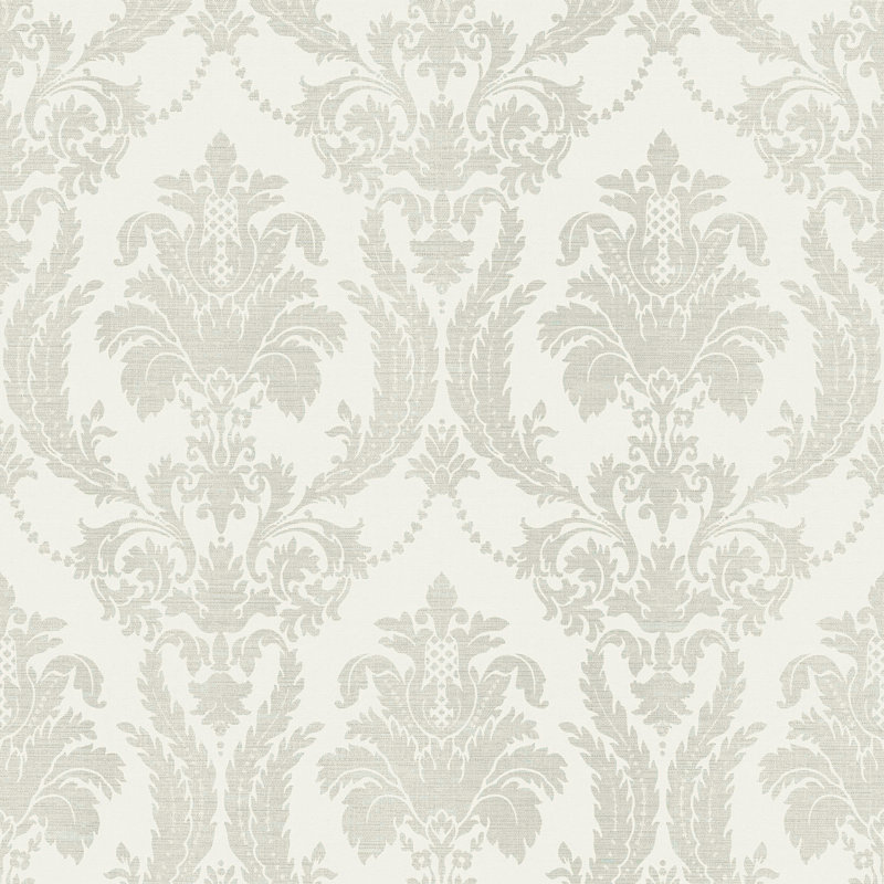 Pemberville 306.32m x 53cm Glitter Wallpaper Roll, Cream
