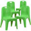 Chaise d'école empilable en plastique Goddard avec poignée de transport et siège de 11 po de hauteur-29193807-126131360
