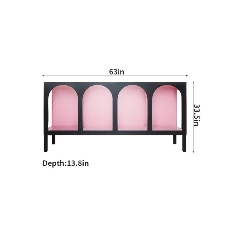 Buffet 63, Noir / rose