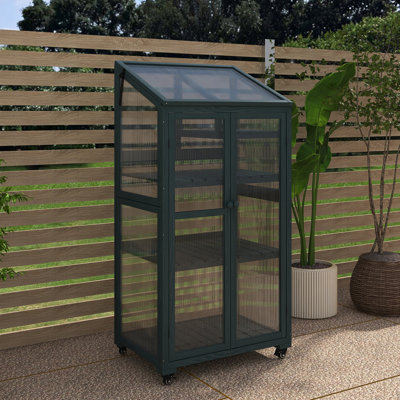 62 Inch Height Wood Large Greenhouse