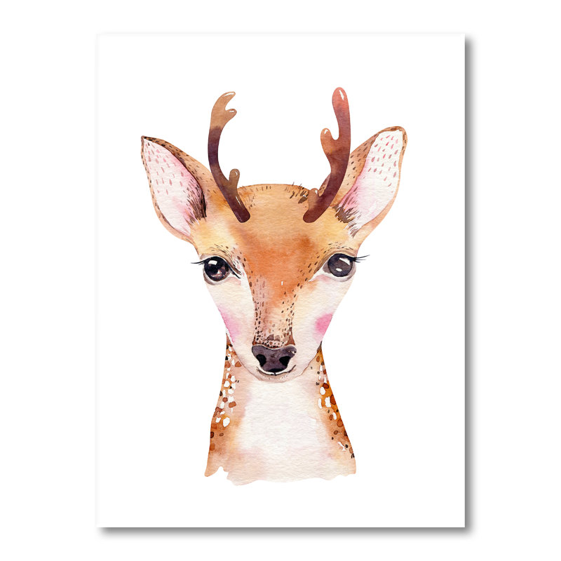 Mignon portrait d'antilope II - peinture, H 36 po x l 24 po x P 1 po, Toile tendue