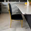 Velvet Upholstered Metal Parsons Chair