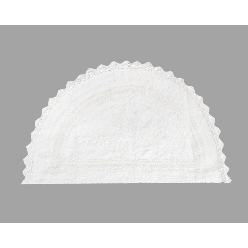 100% Cotton Bath Rug, White