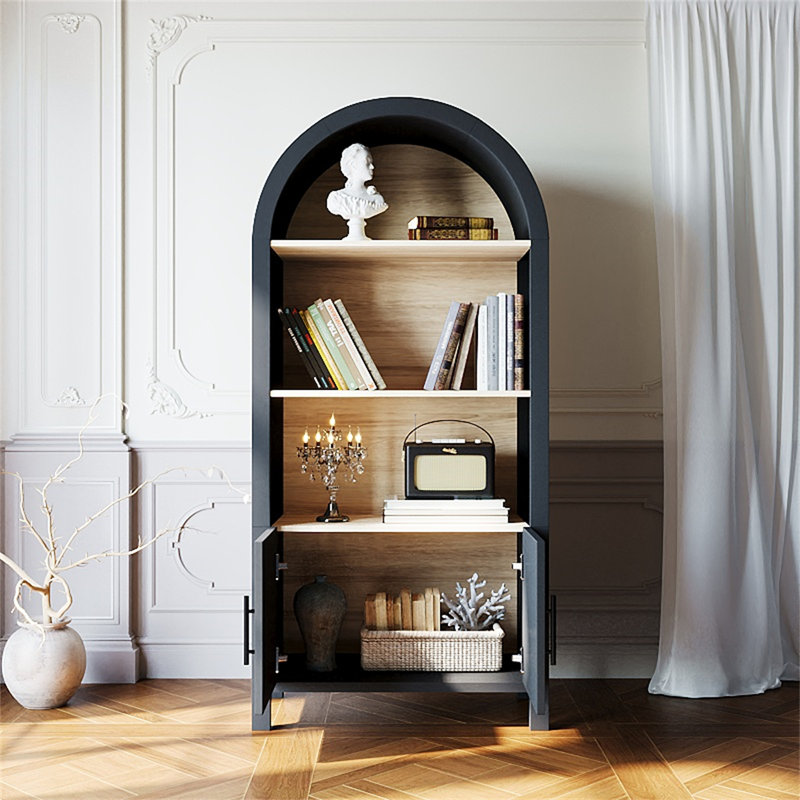Bibliothèque 66,70 pouces de hauteur avec rangement