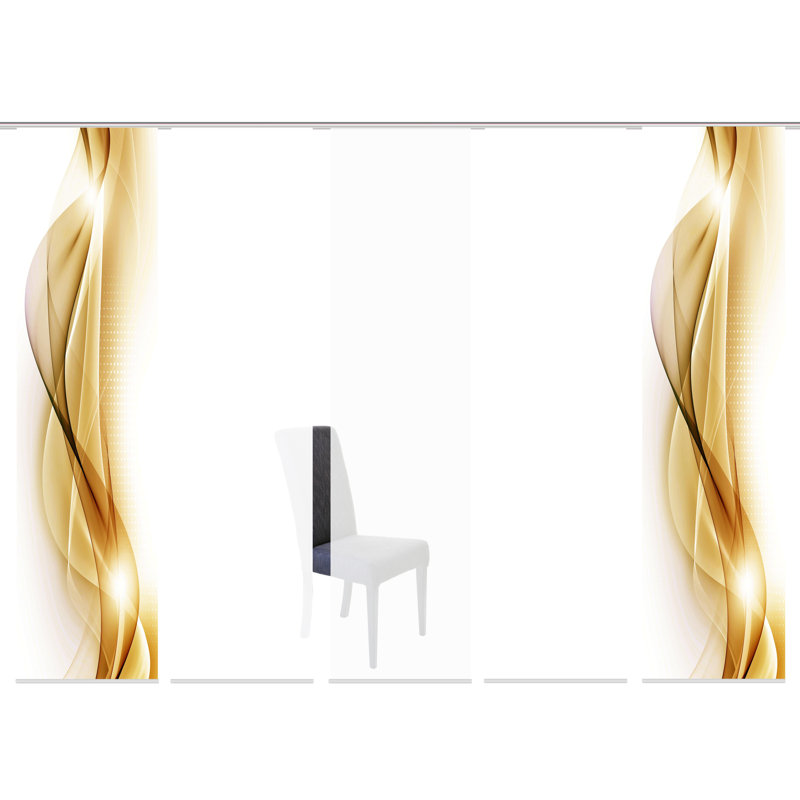 Parkman Semi Sheer Curtain Panel Pair, Gold
